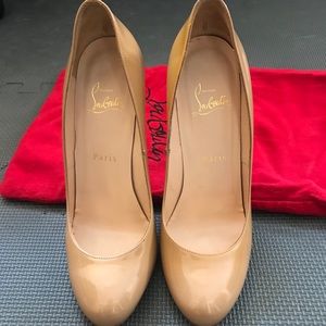 AUTHENTIC Christian Louboutin nude pumps, size 37